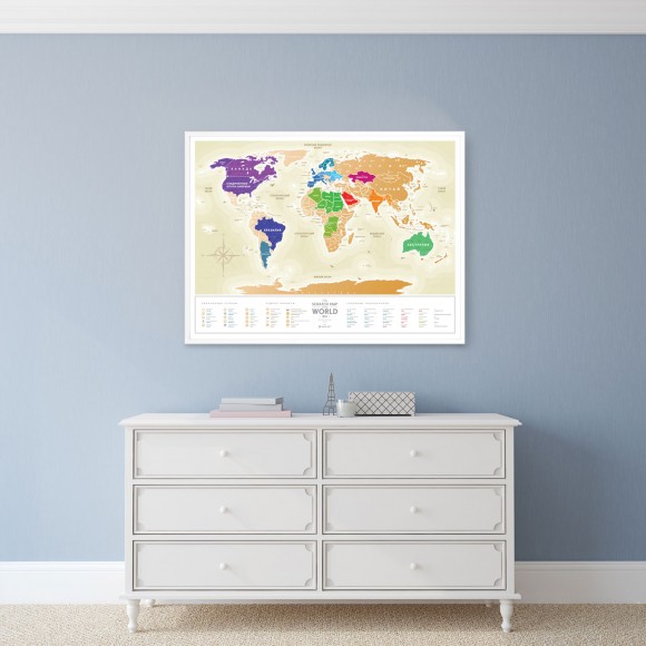 Скретч-карта мира Travel Map Gold World (на русском) Скретч-карта мира Travel Map Gold World (на русском)