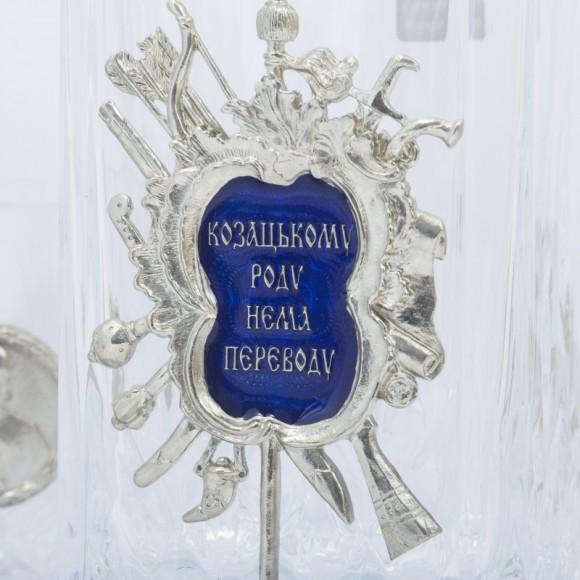 Набір графин + 6 склянок для віскі "Козацькому роду нема переводу" Набір графин + 6 склянок для віскі "Козацькому роду нема переводу"