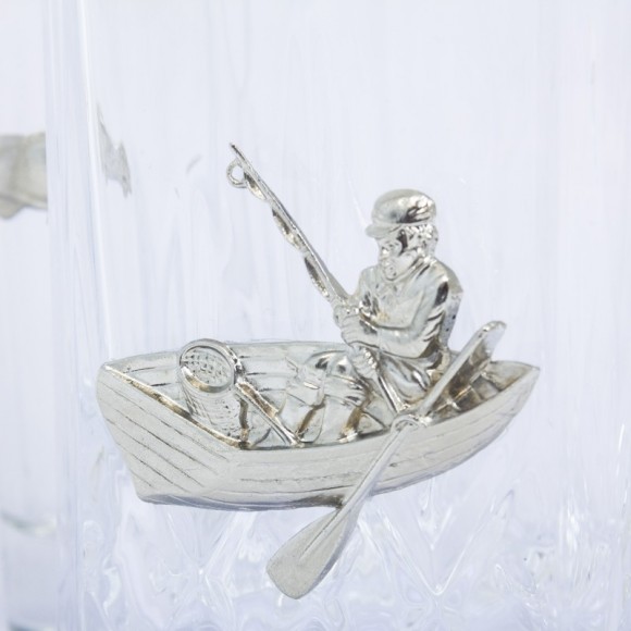 Набір графин + 6 стопок для горілки "Рибалка"