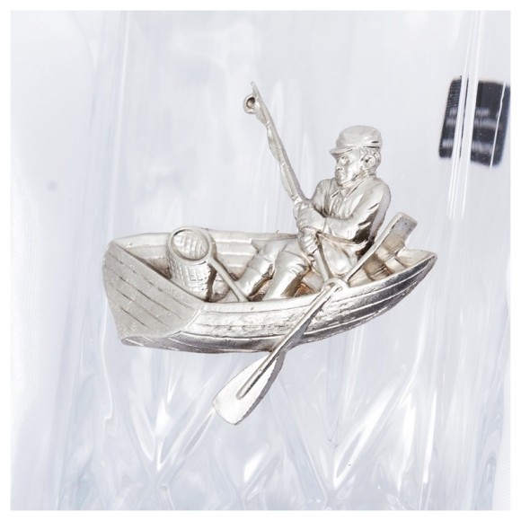 Набір графин + 6 склянок для віскі "Рибалка"