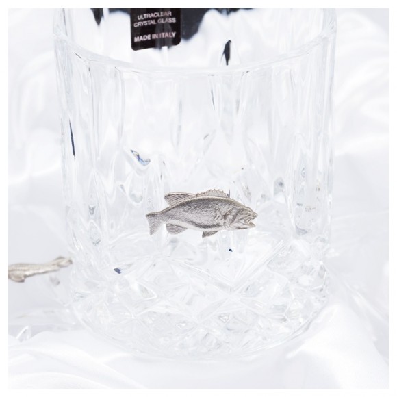 Набір графин + 6 склянок для віскі "Рибалка"