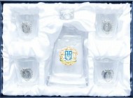 Набір графин + 4 склянки для віскі "Тризуб" Набір графин + 4 склянки для віскі