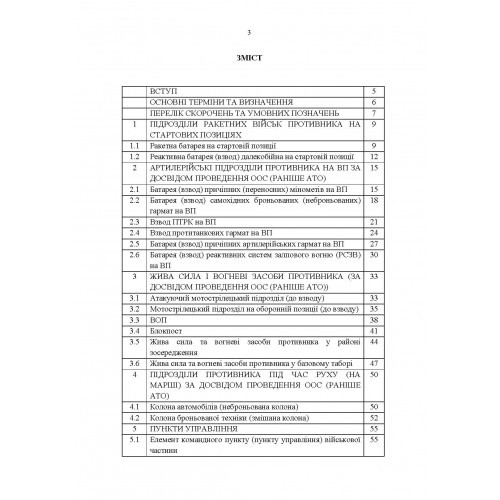 Перелік групових об’єктів ураження для артилерійських підрозділів у сучасних умовах ведення бойових дій
