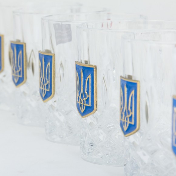 Набір графин + 6 склянок для віскі "Герб Львова та Тризуб" Набір графин + 6 склянок для віскі "Герб Львова та Тризуб"