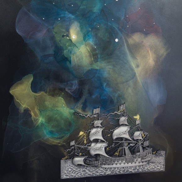 Авторское панно "В космос под парусом"