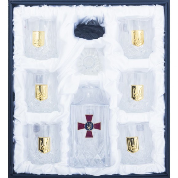 Набір графин + 6 склянок для віскі "ЗСУ" Набір графин + 6 склянок для віскі "ЗСУ"