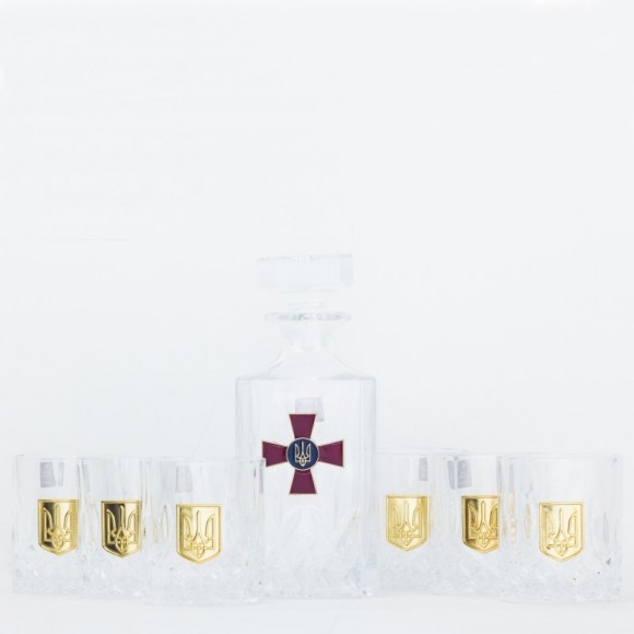 Набір графин + 6 склянок для віскі "ЗСУ" Набір графин + 6 склянок для віскі "ЗСУ"