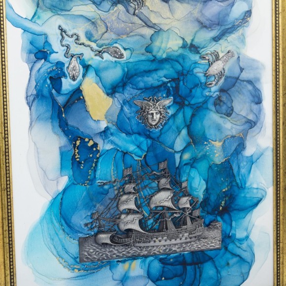 Авторское панно "Знаки зодиака с кораблём" Авторское панно "Знаки зодиака с кораблём"