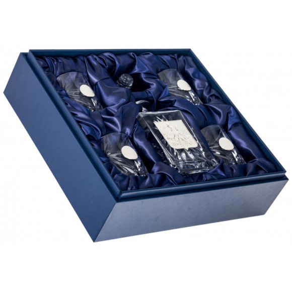 Набір графин + 4 склянки для віскі "Герб Польщі" Набір графин + 4 склянки для віскі "Герб Польщі"