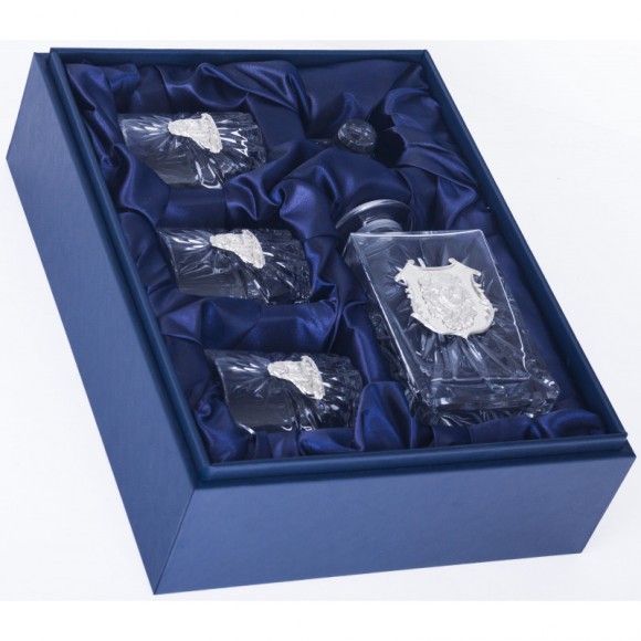 Набір графин + 3 склянки для віскі "Лев" Набір графин + 3 склянки для віскі "Лев"