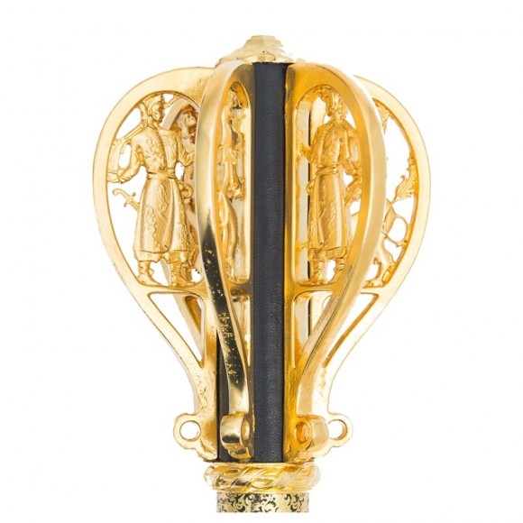 Булава (пернач) в футляре с гетманами Украины