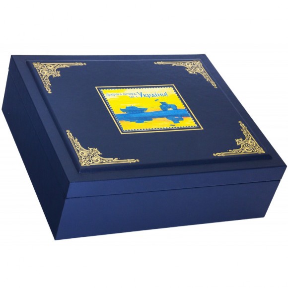 Набор графин + 6 стаканов для виски "Добрый вечер мы из Украины"