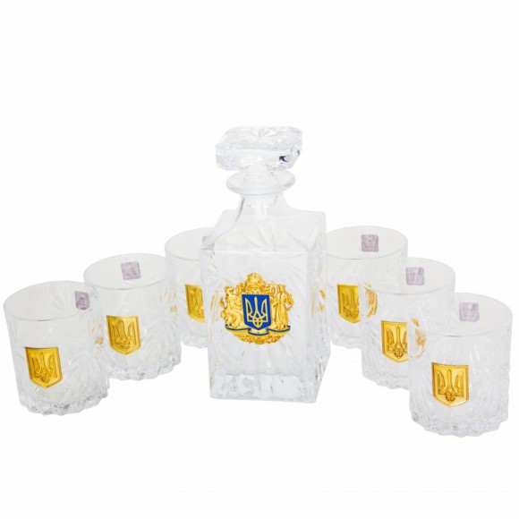 Набор графин + 6 стаканов для виски "Танк Леопард" Набор графин + 6 стаканов для виски "Танк Леопард"