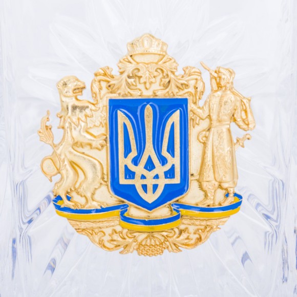 Набор графин + 6 стаканов для виски "Тризуб"