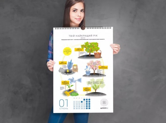 Розумний настінний календар на 2021 рік «Ціль! Як визначати і досягати» Розумний настінний календар на 2021 рік «Ціль! Як визначати і досягати»
