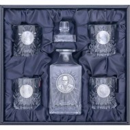 Набор графин + 4 стакана для виски "Черчилль"