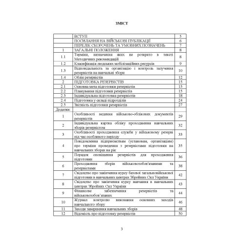 Організація та проведення підготовки резервістів в органах військового управління та військових частинах Збройних Сил України Організація та проведення підготовки резервістів в органах військового управління та військових частинах Збройних Сил України