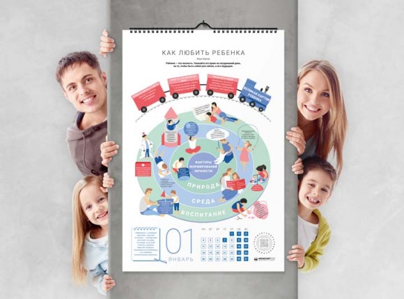 Умный настенный календарь на 2021 год «Как общаться с ребенком» Умный настенный календарь на 2021 год «Как общаться с ребенком»