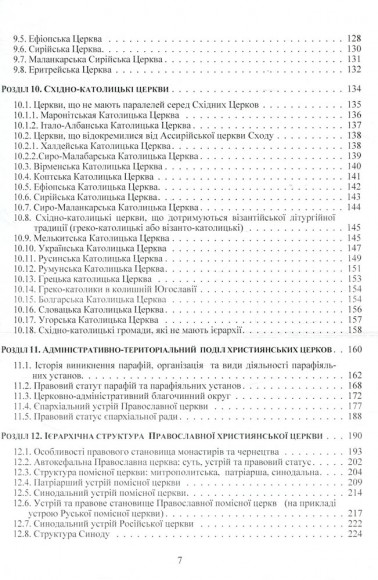 Християнські церкви. Устрій і правовий статус