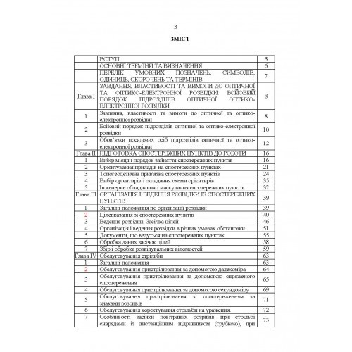 Керівництво з бойової роботи підрозділів оптичної та оптико-електронної розвідки ракетних військ і артилерії Збройних Сил України