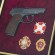 Подарочный коллаж на стену пистолет Макарова и награды
