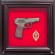Подарочный коллаж на стену пистолет Макарова и эмблема БКОЗ СБУ