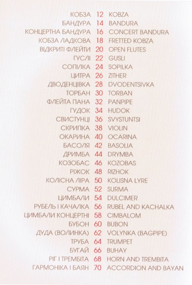 Музичні інструменти українського народу / Musical Instruments of the Ukrainian People