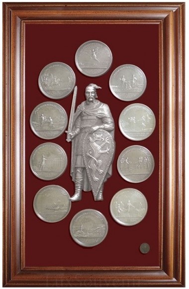 Колаж "Медалі на князювання Великого князя Святослава"