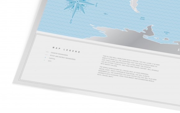 Скретч-карта мира Travel Map Silver World Скретч-карта мира Travel Map Silver World