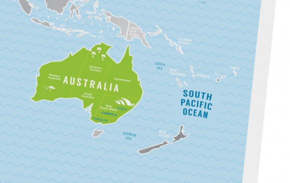 Скретч-карта мира Travel Map Silver World Скретч-карта мира Travel Map Silver World