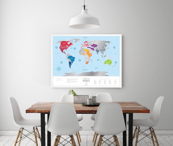 Скретч-карта мира Travel Map Silver World Скретч-карта мира Travel Map Silver World