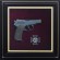 Подарунковий настінний колаж пістолет Макарова та емблема СБУ