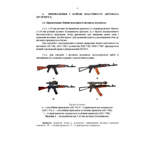 Керівництво зі стрілецької справи 5,45-мм автомати Калашнікова (АК-74, АКС-74, АК-74Н, АКС-74Н) та 5,45-мм ручні кулемети Калашнікова (РПК-74, РПКС-74, РПК-74Н, РПКС-74Н)