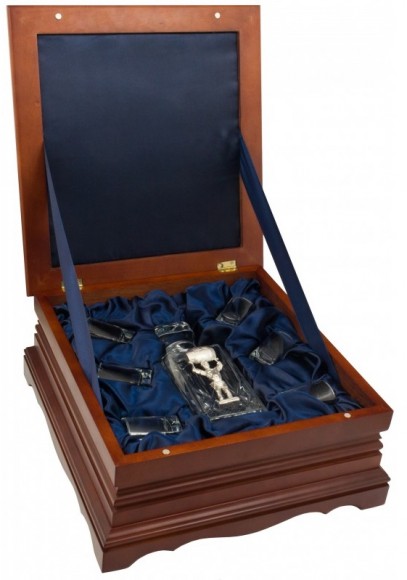 Набор графин + 6 стопок для водки "Я мзду не беру, мне за державу обидно"