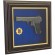 Подарунковий настінний колаж пістолет ТТ і емблема МВС