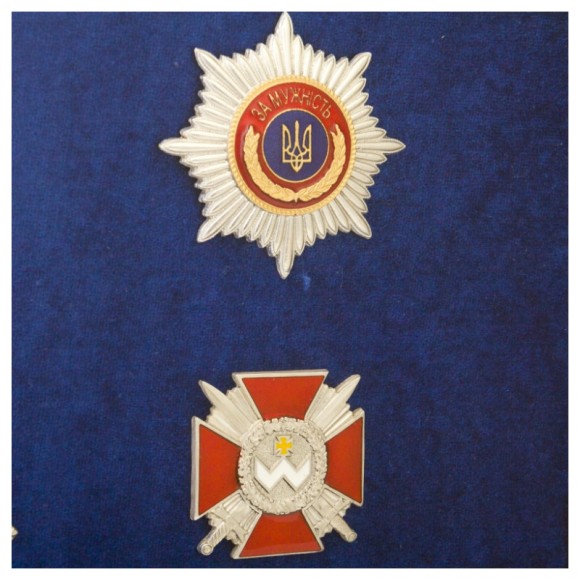 Подарунковий настінний колаж пістолет Форт з нагородами Подарунковий настінний колаж пістолет Форт з нагородами