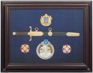 Подарунковий настінний колаж Кортик з нагородами Подарунковий настінний колаж Кортик з нагородами