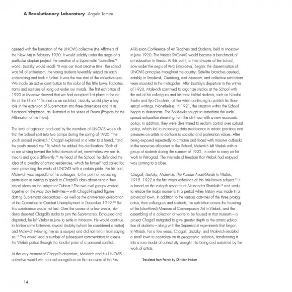 Chagall, Lissitzky, Malevitch. The Russian Avant-Garde in Vitebsk (1918-1922)