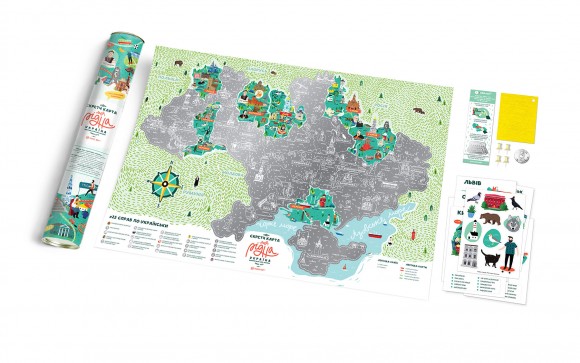 Скретч-карта Travel Map Моя рідна Україна Скретч-карта Travel Map Моя рідна Україна