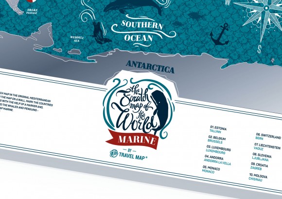 Скретч-карта мира Travel Map Marine World Скретч-карта мира Travel Map Marine World