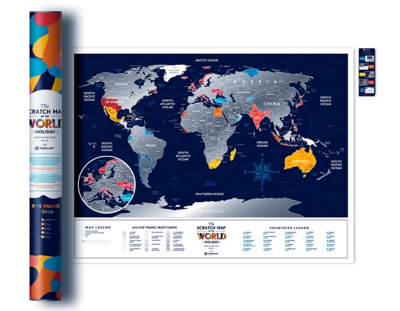 Скретч-карта мира Travel Map Holiday World Скретч-карта мира Travel Map Holiday World