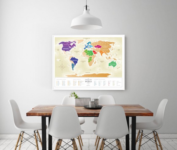 Скретч-карта світу Travel Map Gold World (українською)