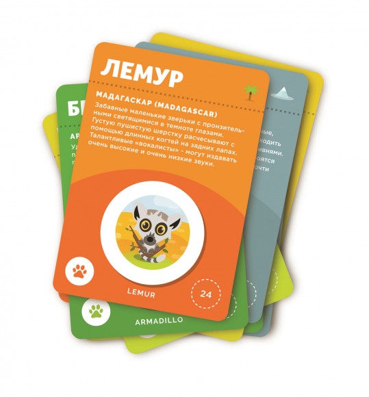 Скретч-карта мира для детей Travel Map Kids Animals (с набором карточек)