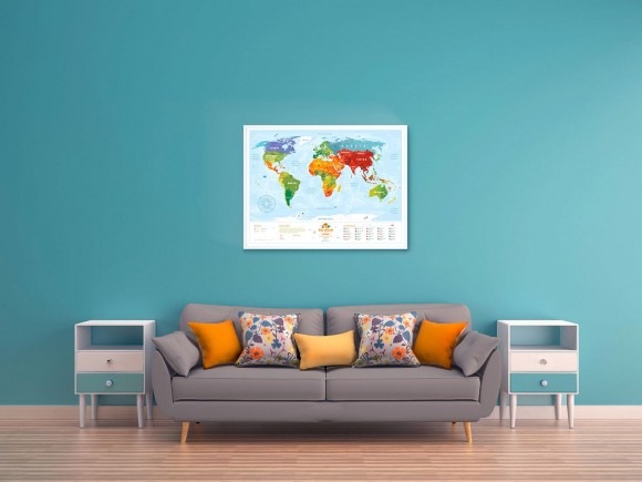 Скретч-карта мира для детей Travel Map Kids Animals (с набором карточек)