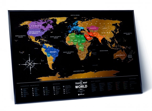 Скретч-карта мира Travel Map Black World Скретч-карта мира Travel Map Black World