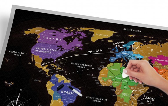 Скретч-карта мира Travel Map Black World Скретч-карта мира Travel Map Black World