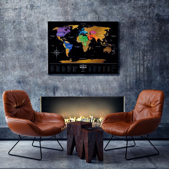 Скретч-карта мира Travel Map Black World Скретч-карта мира Travel Map Black World