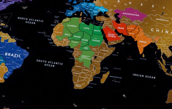 Скретч-карта мира Travel Map Black World Скретч-карта мира Travel Map Black World