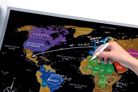 Скретч-карта мира Travel Map Black World Скретч-карта мира Travel Map Black World