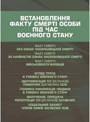 Встановлення факту смерті особи під час воєнного стану Встановлення факту смерті особи під час воєнного стану